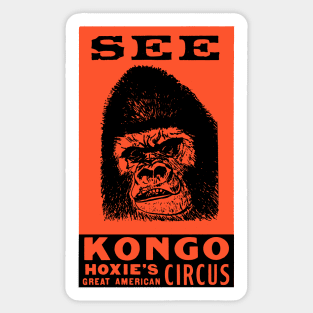 Kongo The Circus Gorilla - For Light Background Sticker